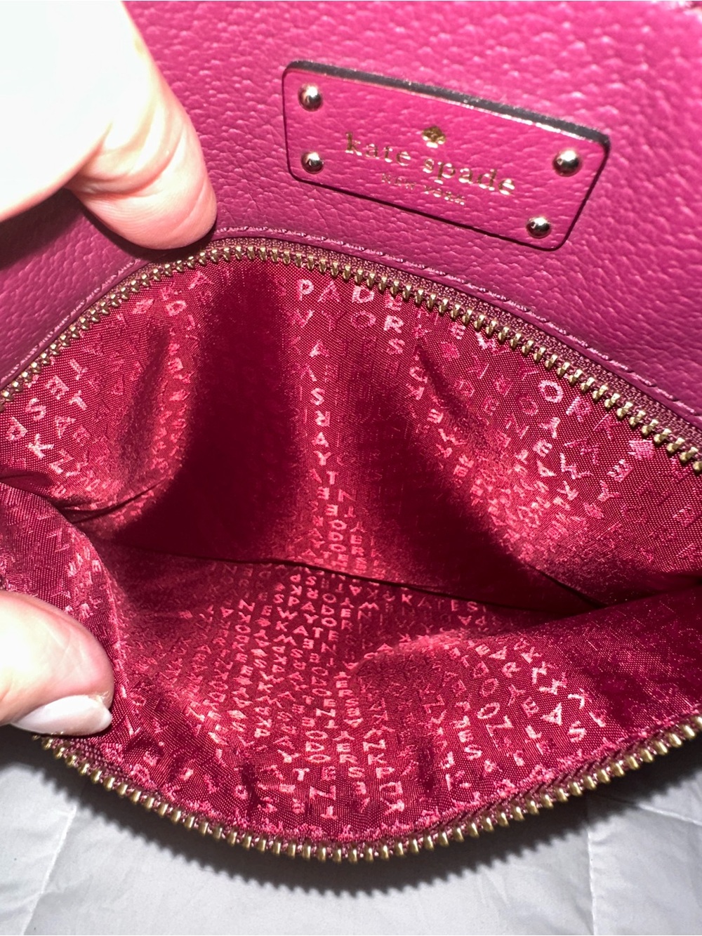 Kate Spade Raspberry Leather Crossbody - Picture 11 of 12